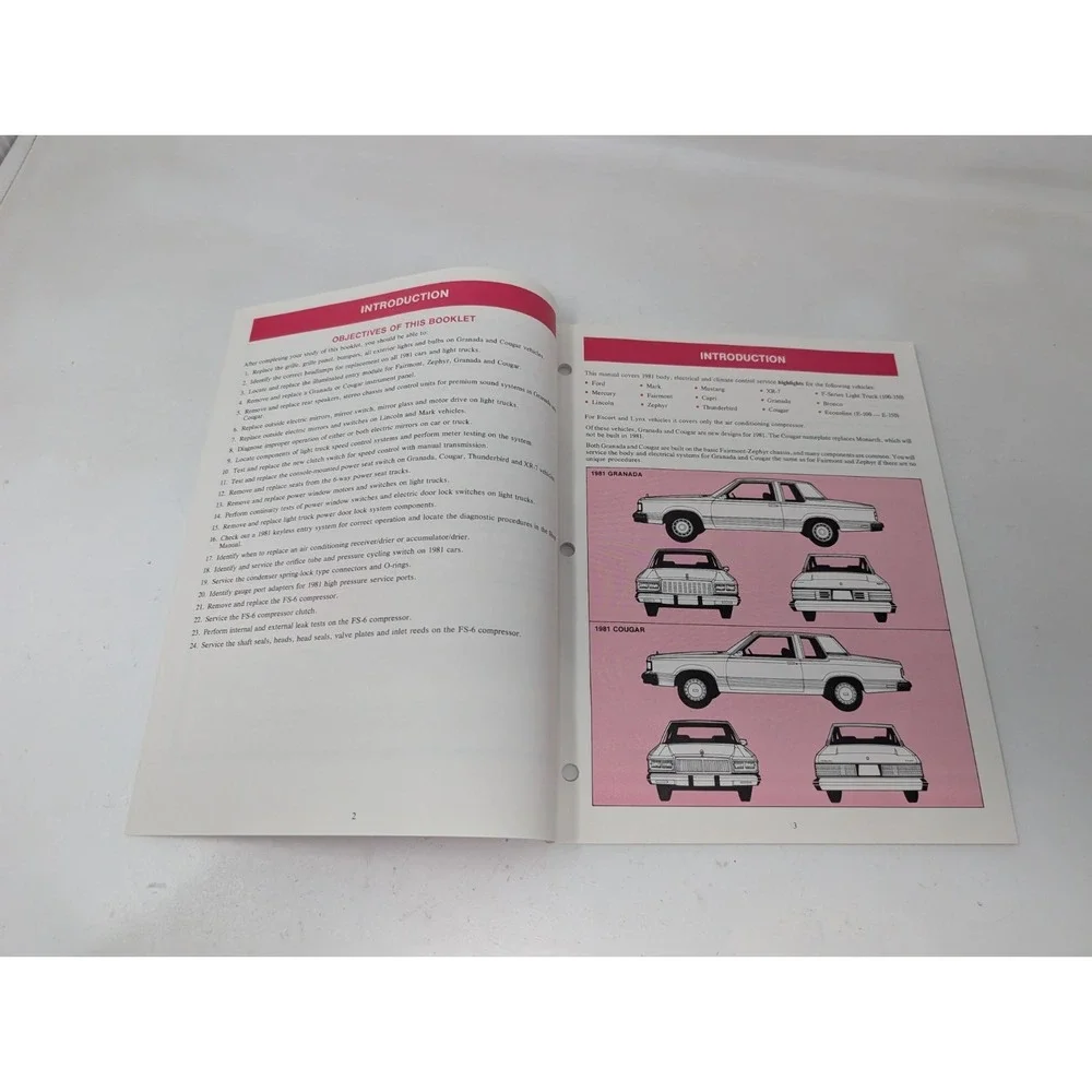 1981 Ford Car Light Truck Body Electrical Climate Control Technician Manual‎